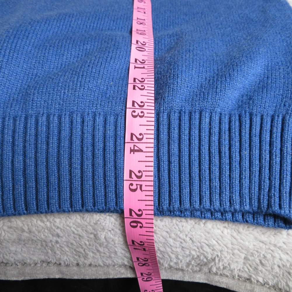Polo Ralph Lauren Mens Blue Cotton Half Zip Sweater Size L - Picture 10 of 10